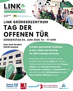 Logo Tag der offenen Tür im Gründerzentrum LINK Landshut