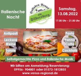Banner Italienische Nacht mit Musik (ausgebucht)