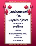 Logo Christkindlmarkt mit Ausstellung und Live-Musik