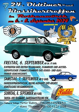 Banner GFG-Stammtischabend und 24. Oldtimer- und Klassikertreffen in Rothenwörth