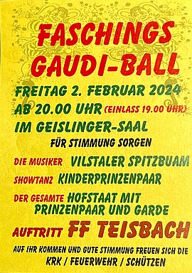 Banner Gemeinschaftsball KRK-Schützen-Feuerwehr