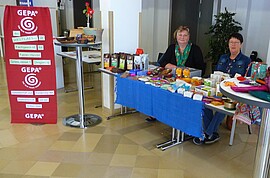 Banner Verkaufs- und Info-Stand